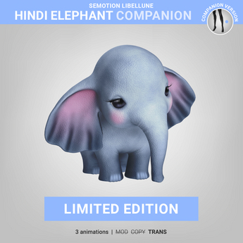 Second Life Marketplace - SEmotion Libellune Hindi Elephant Companion